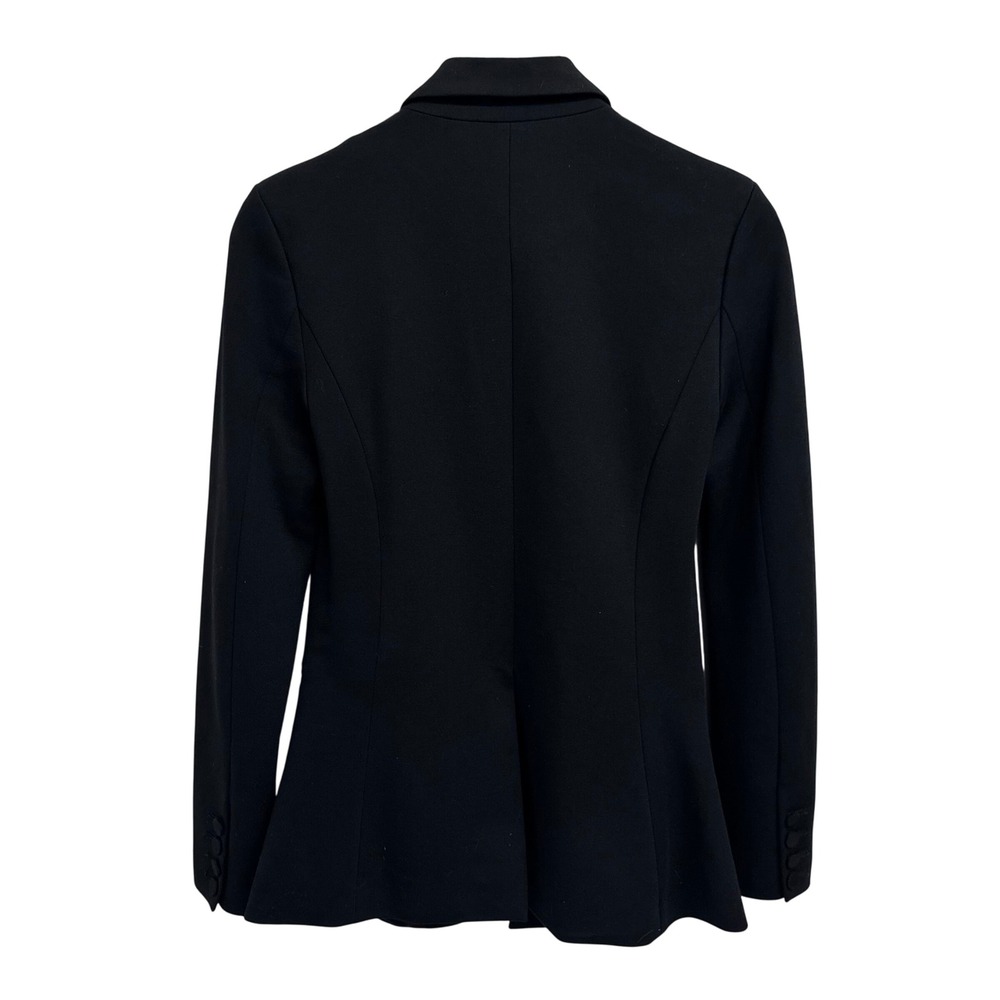 Seed Heritage classic Black Blazer Jacket Size 6 minimalist stretch career suit - Picture 4 of 4